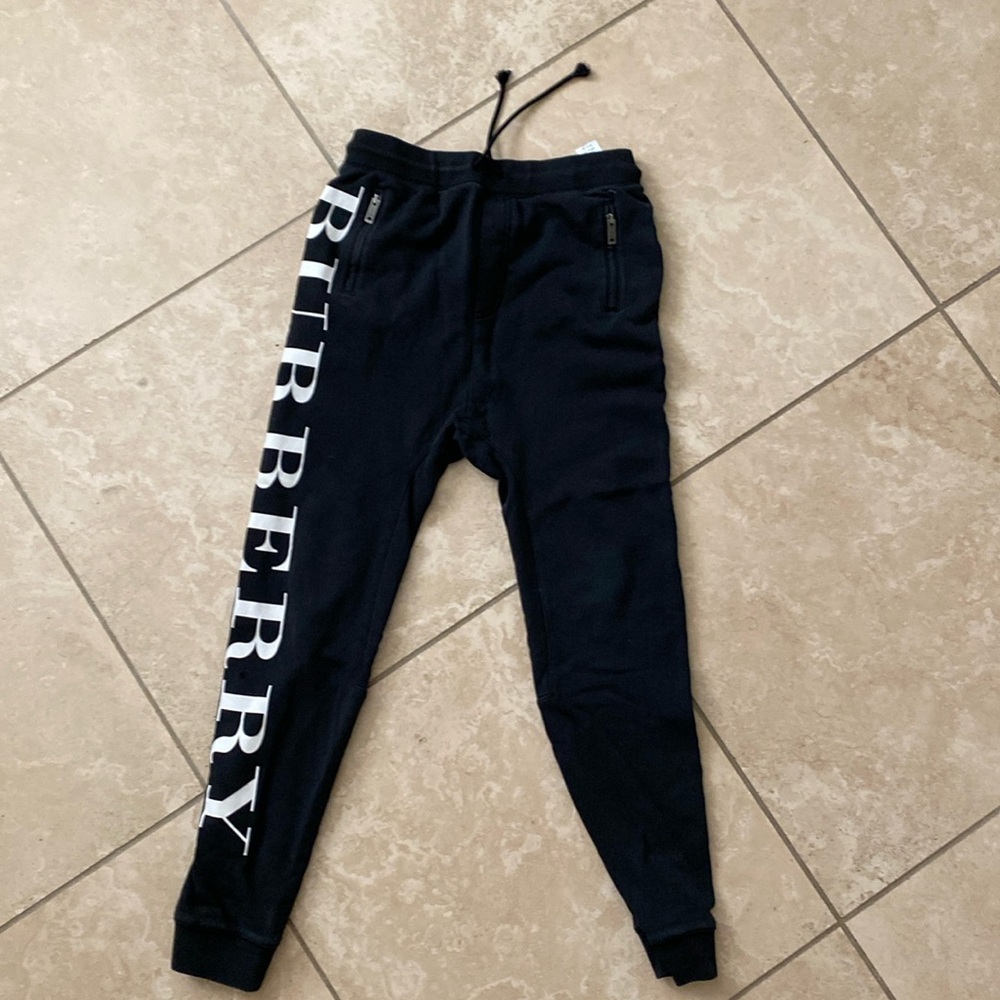 Burberry black children’s size 12 sweat pants size